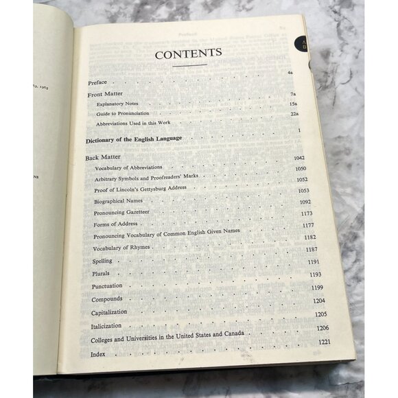 Vintage 1967 Websters Seventh New Collegiate Dictionary Hardcover Blue with Gold - Picture 4 of 16